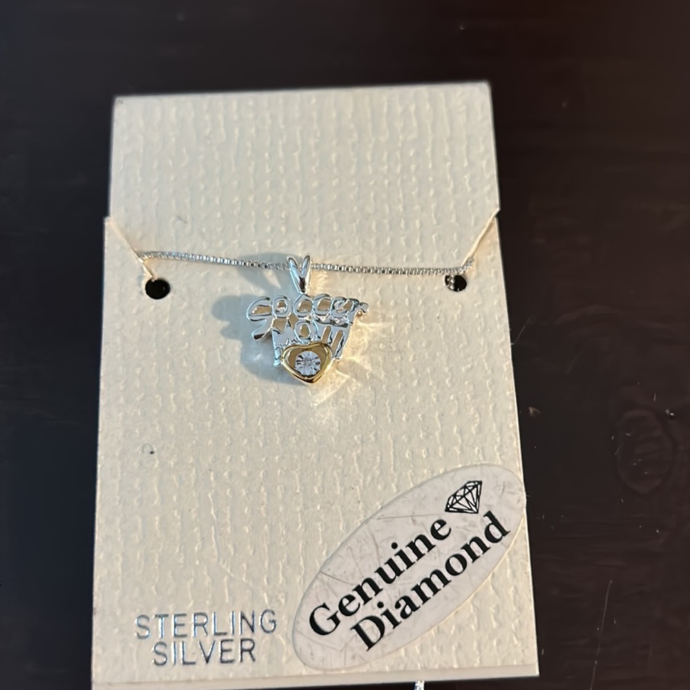 Sterling silver soccer mom necklace * Mother’s Day.